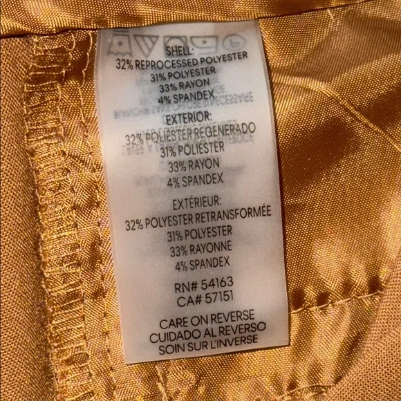 Calvin Klein Suit Luggage Brown Wide Leg High Rise Dress Pants - Picture 10 of 14